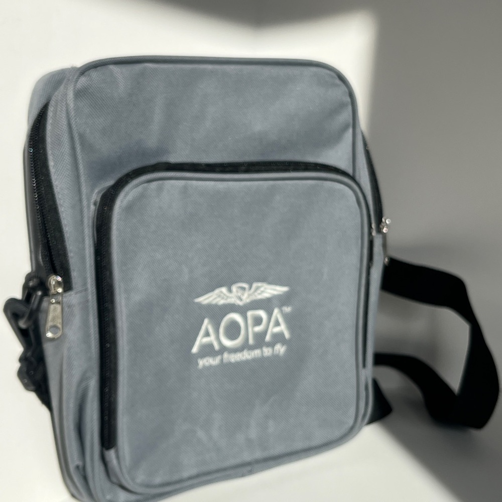 Gray Crossbody Bag for Women AOPA airplane pilot bag